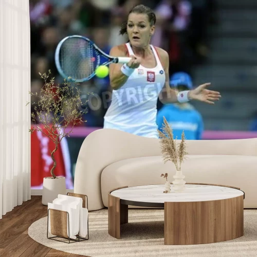 Fototapete Radwańska schlägt den Ball zurück