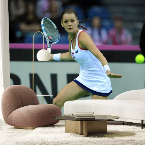 Fototapete Agnieszka Radwańska während eines Tennismatches