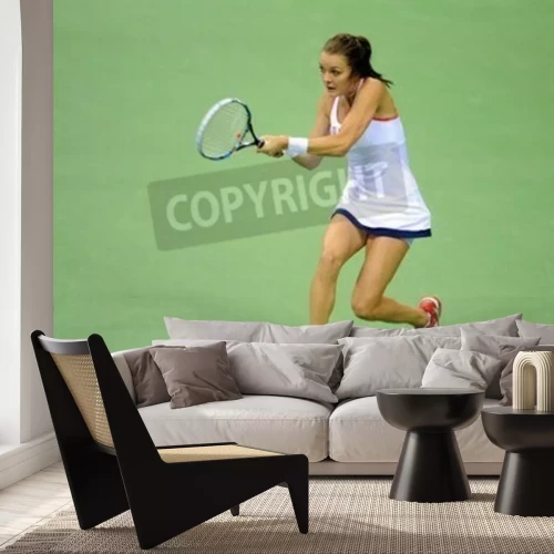 Fototapete Agnieszka Radwańska schlägt den Ball zurück