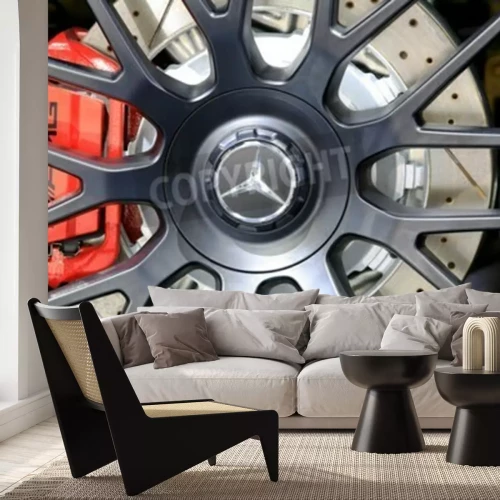 Fototapete Detail des Autos von Nahaufnahme