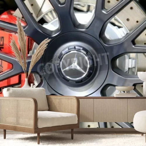 Fototapete Detail des Autos von Nahaufnahme