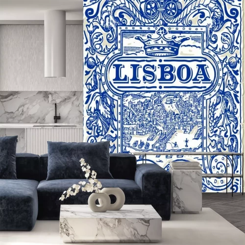 Sticker Traditional Tiles Azulejos Lisboa, Portugal 