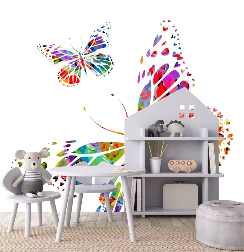 Sticker Bunte Schmetterlinge