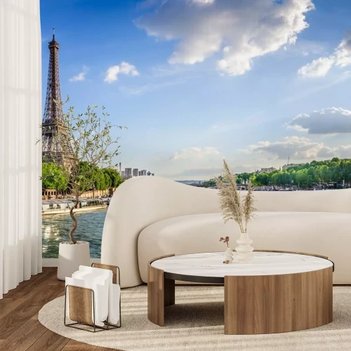 Fototapete Eiffelturm und Seine in Paris