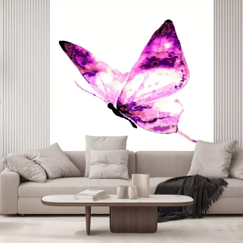 Sticker Rosa Schmetterling in Aquarell