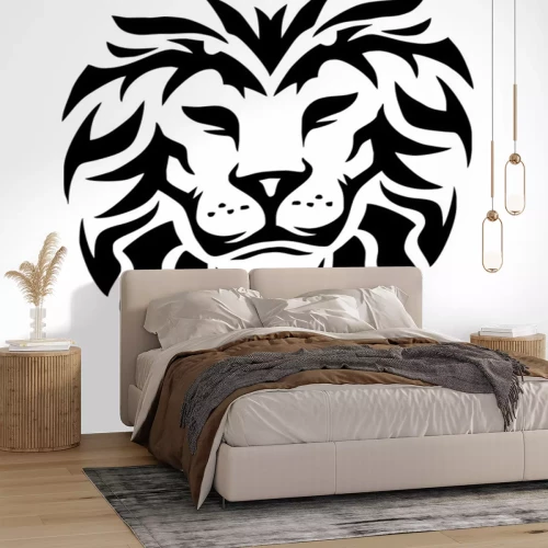 Sticker Löwenkopf unregelmäßige Linien