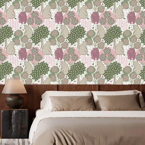 Tapete Nahtloses Muster des Herbstwaldes