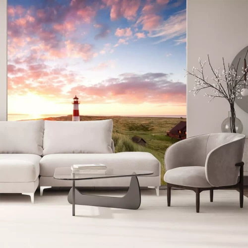 Fototapete Leuchtturm Sylt am Abend