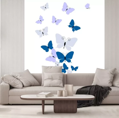 Sticker Blaue und lila Schmetterlinge