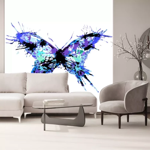 Sticker Schmetterling in farbigem Aquarell