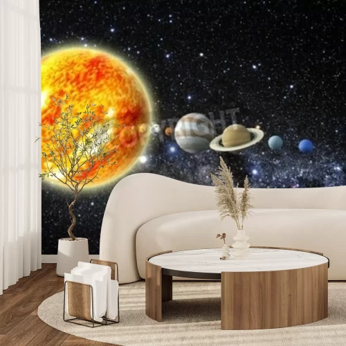 Fototapete Motiv mit Sonnensystem