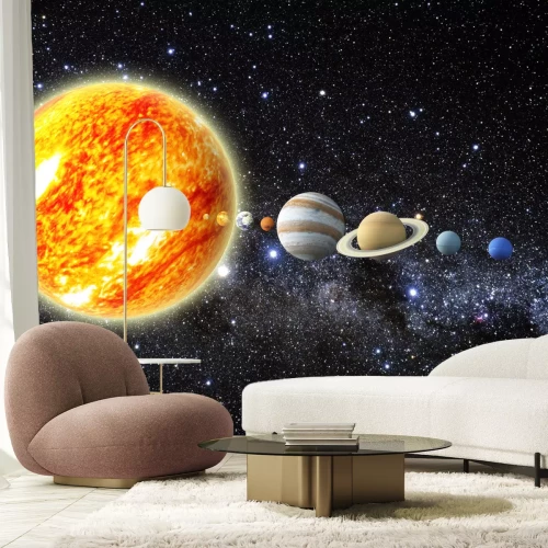 Fototapete Motiv mit Sonnensystem