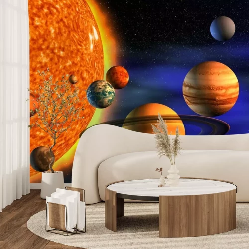 Fototapete Buntes Sonnensystem