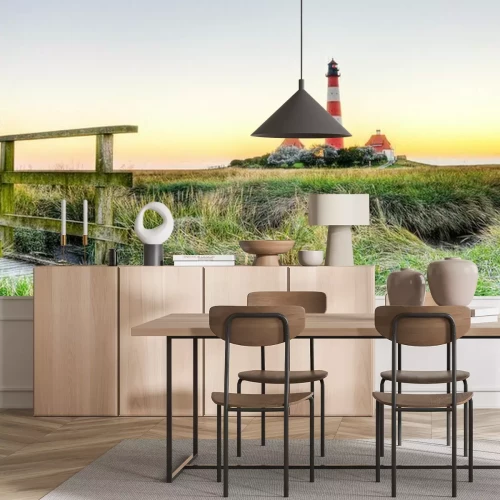 Fototapete Meerlandschaft mit Leuchtturm