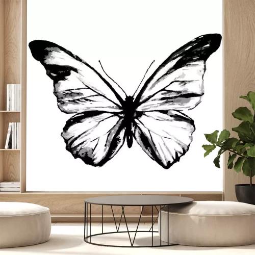 Sticker Schmetterling in monochromatischen Farben