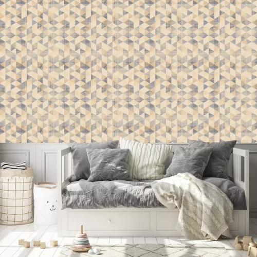 Tapete Gealterter Retro-Hintergrund mit Dreiecken