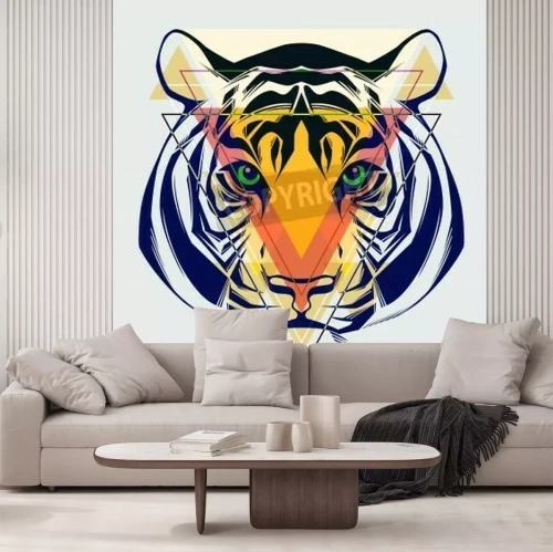 Fototapete Geometrische darstellung eines tigers