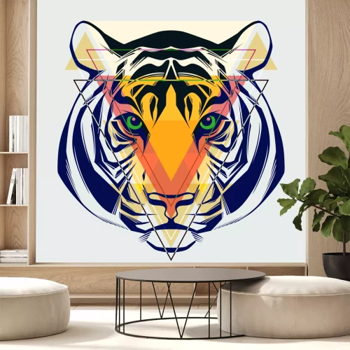 Fototapete Geometrische darstellung eines tigers