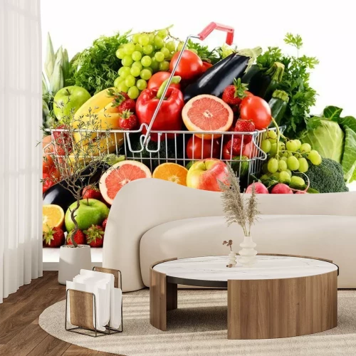 Fototapete Rotes und grünes Gemüse