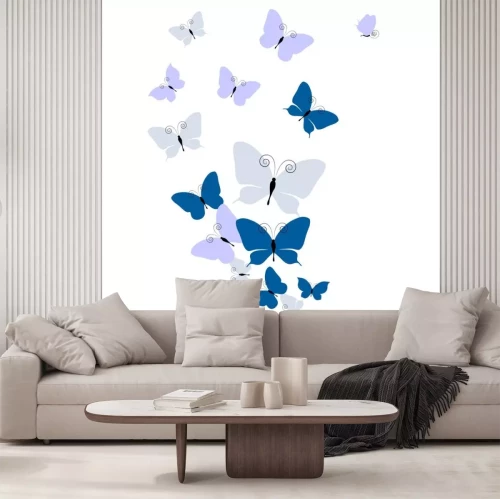 Sticker 3D-Schmetterlinge in Violett