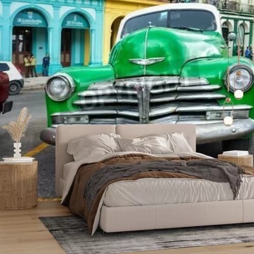 Fototapete Taxi in Havanna Retro-Stil