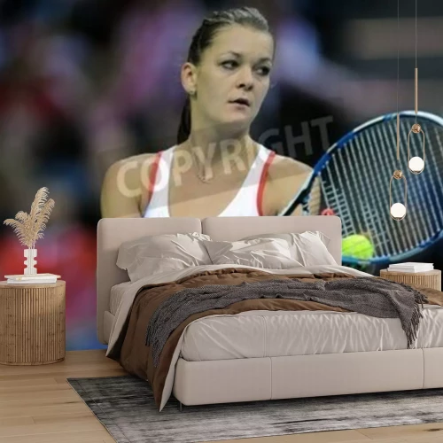 Fototapete Aufschlag beim Spiel von Radwańska