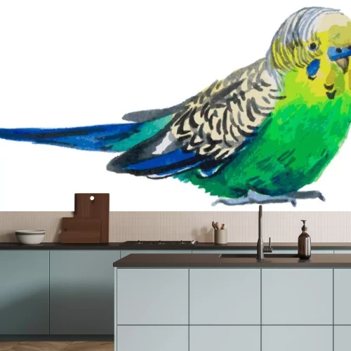 Sticker Papagei in Aquarell