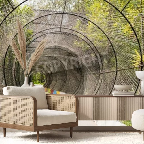 Fototapete Gittertunnel im Park