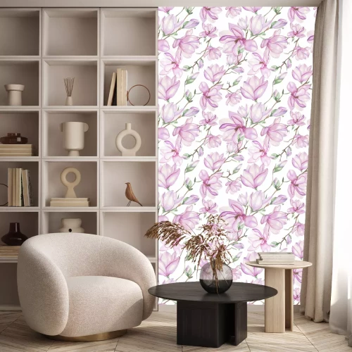 Tapete Aquarell-Magnolienmuster