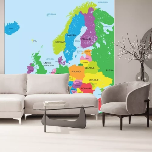 Sticker Political map of Europe high detail