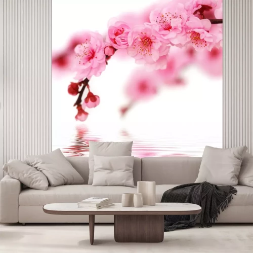 Sticker Kirschblüten am Wasser