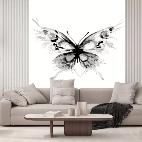 Sticker Graue Schmetterling-Silhouette