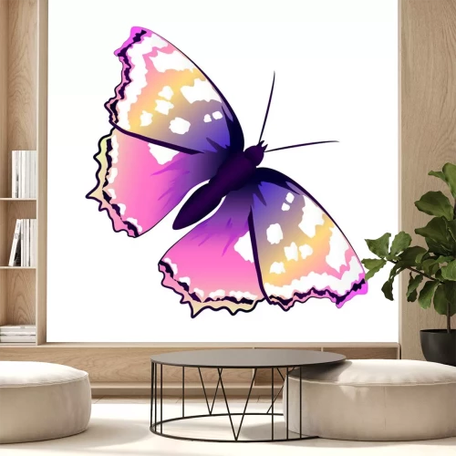 Sticker Schmetterling auf hellem Hintergrund