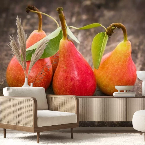 Fototapete Frische Birnen auf einem Tisch
