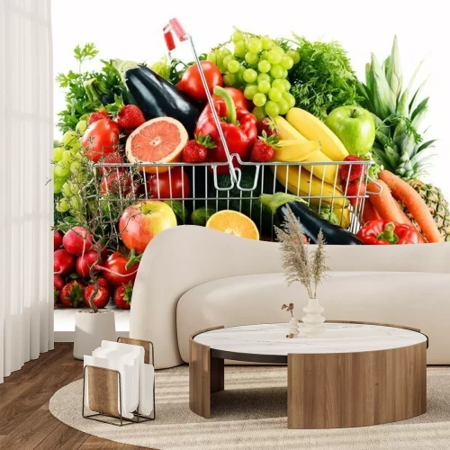 Fototapete Stapel frisches Gemüse