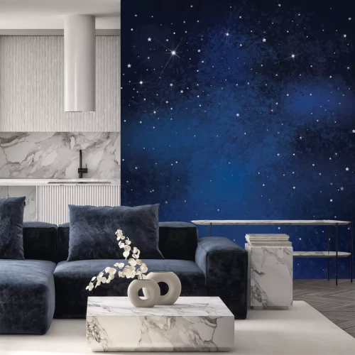 Sticker Am Nachthimmel funkelnde Sterne Grafik