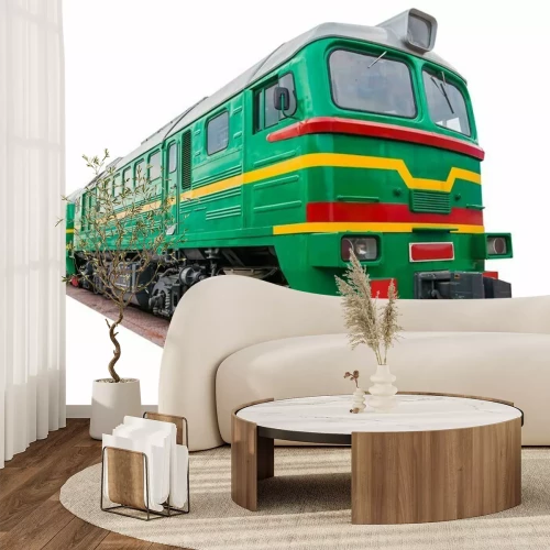 Sticker die alte grüne Lokomotive