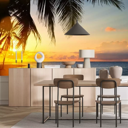 Fototapete Möwe am tropischen Horizont