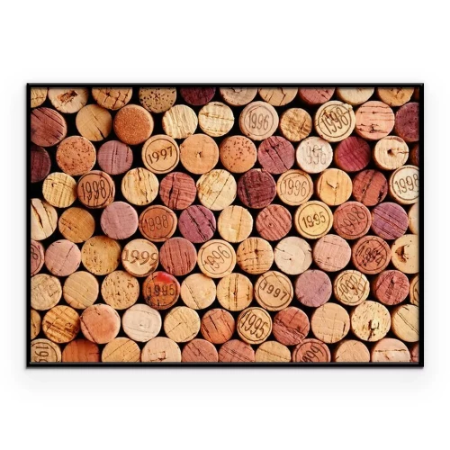 Poster Wand der Wein-Korken