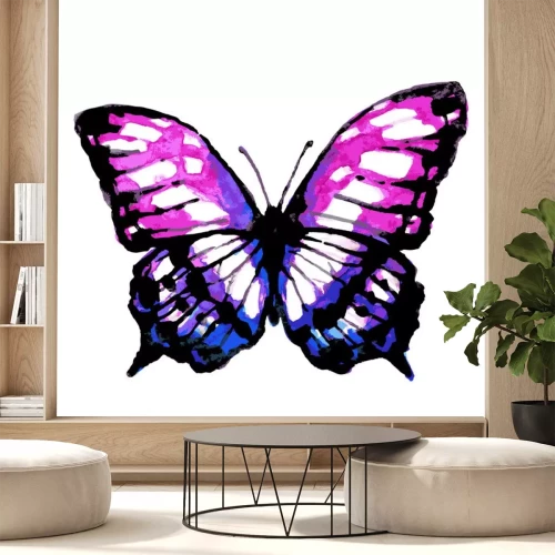 Sticker Rosa-violetter Schmetterling