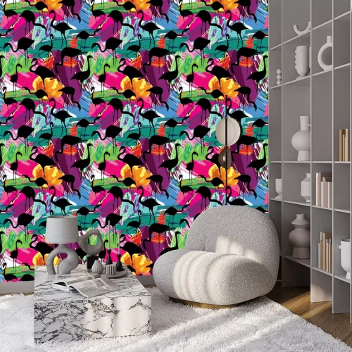 Tapete Flamingomuster