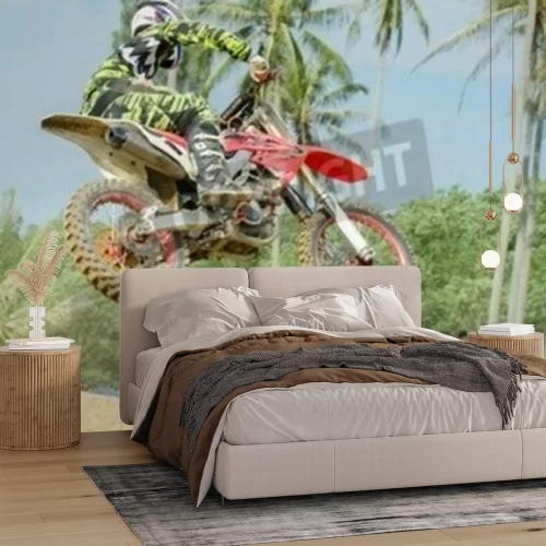 Fototapete Springen von Geländemotorrädern