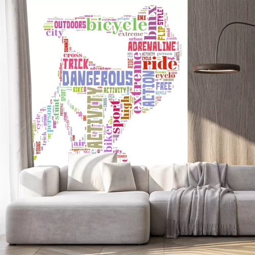 Fototapete BMX-Fahrrad aus Aufschriften