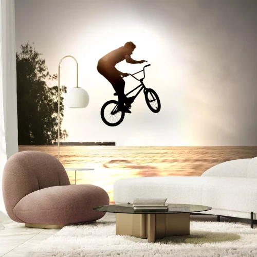 Fototapete BMX-Fahrrad mit einem Teenager