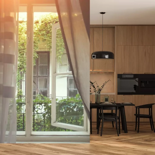 Fototapete Sonnenstrahlen durch das fenster