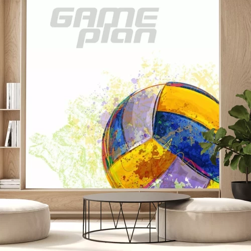 Sticker Aquarell-Volleyball