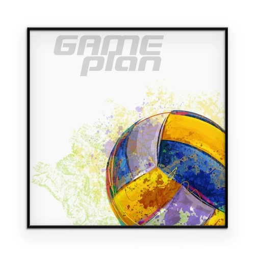 Poster Aquarell-Volleyball