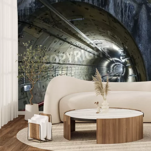 Fototapete Moderner U-Bahn-Tunnel