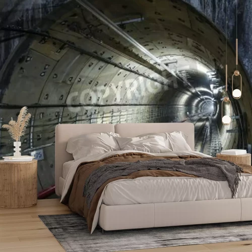 Fototapete Moderner U-Bahn-Tunnel