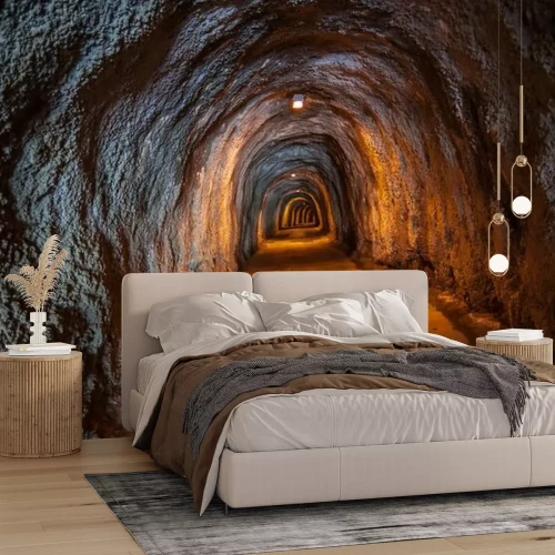 Fototapete Ein Tunnel mit Felsgewölbe